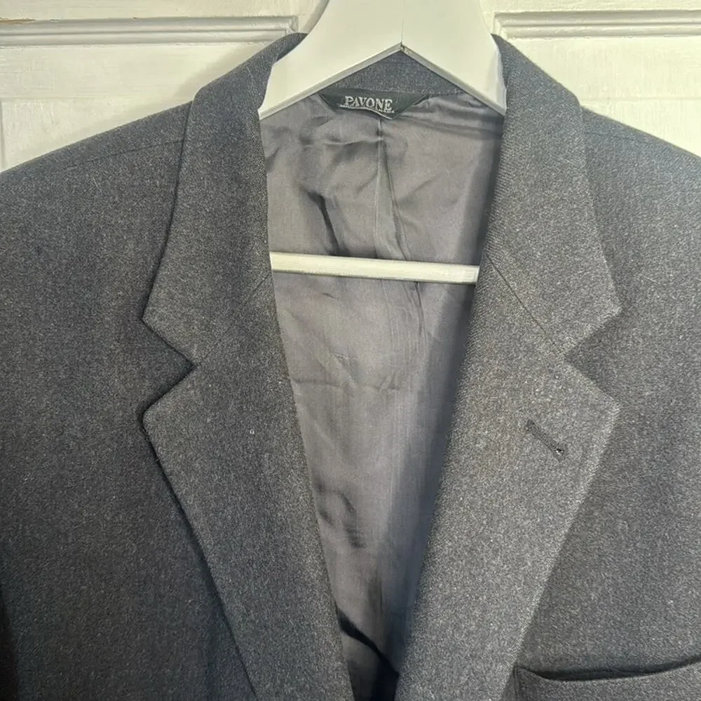 Pavone Men’s Made in Canada 100% Cashmere Soft Jacket Blazer Sz 48 Regular